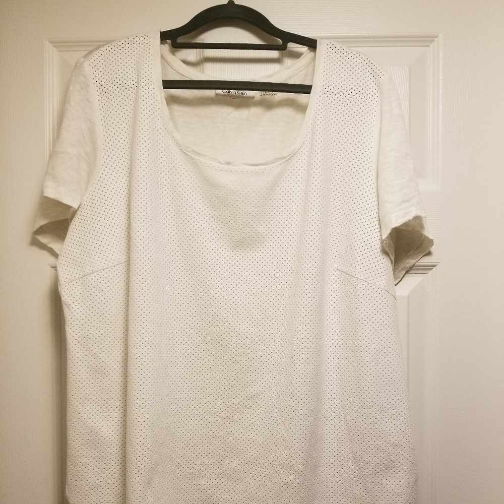 Calvin Klein faux suede front top - 0X/1X